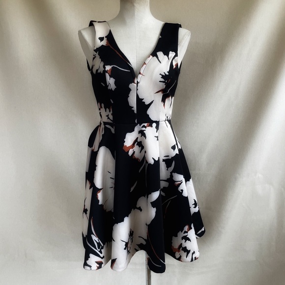 Anthropologie Dresses & Skirts - NWT Anthropologie Black & White Floral Scuba Dress